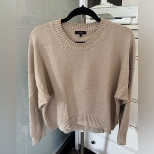 Quince 100% Organic Cotton Boyfriend Crew Sweater - Beige